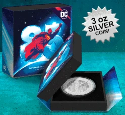 Superman 85th Anniversary 3oz Silver Coin